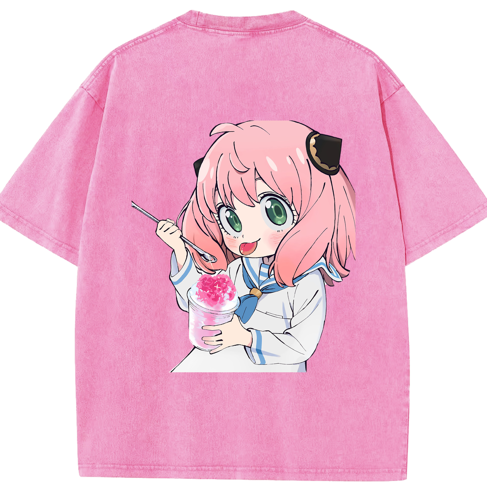 （画像用） SPY×FAMILY间谍家家酒 綿100% ヴィンテージ風 半袖Tシャツ（背面プリント）